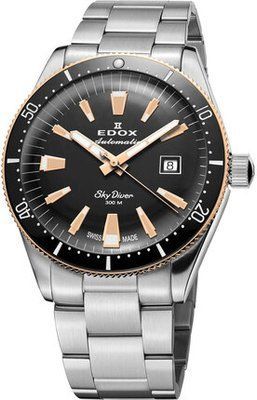 Годинник Edox SkyDiver Date Automatic Limited Edition 80126 357RNM NIRB + ремінець 310818 фото