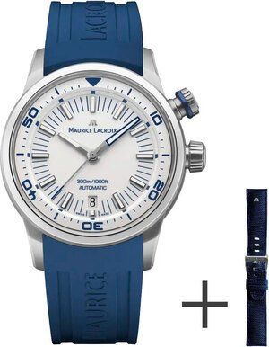 Часы Maurice Lacroix PONTOS S Diver 42mm PT6248-SS00I-130-4 + ремешок 431210 фото