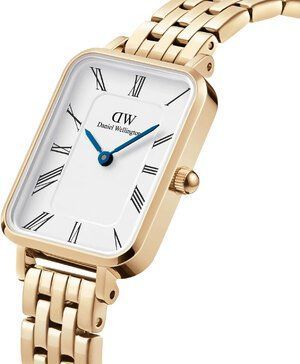 Годинник Daniel Wellington Quadro Roman Numerals 5-link Gold DW00100688 375828 фото