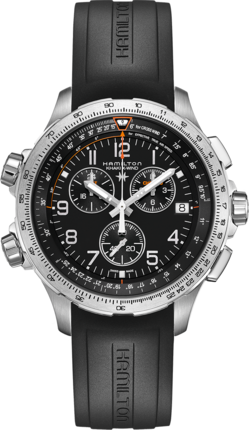 Часы Hamilton Khaki Aviation X-Wind GMT Chrono Quartz H77912335 580056 фото