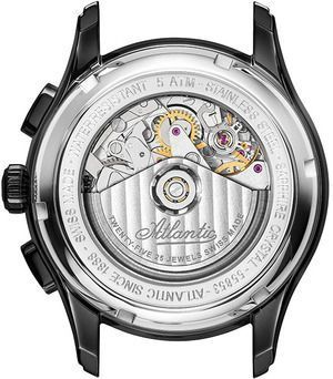 Годинник Atlantic Worldmaster Prestige Valjoux Chronograph 55853.46.65 + дорожний футляр 571193 фото