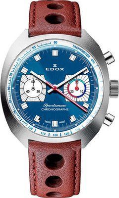 Часы Edox Sportsman Chronographe Automatic 08202 3BU BUIN + ремешок 311014 фото