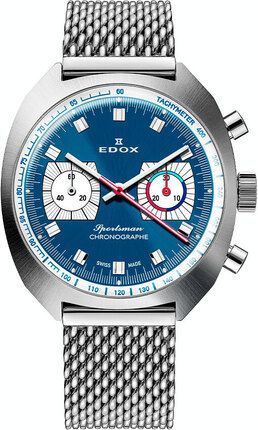 Годинник Edox Sportsman Chronographe Automatic 08202 3BU BUIN + ремінець 311014 фото Годинник Edox Sportsman Chronographe Automatic 08202 3BU BUIN + ремінець 311014 фото