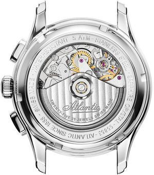 Годинник Atlantic Worldmaster Prestige Valjoux Chronograph 55853.41.95 + дорожний футляр 571192 фото