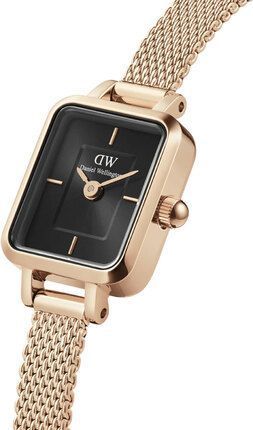 Годинник Daniel Wellington Quadro Mini Melrose Rose Gold Onyx DW00100647 375782 фото