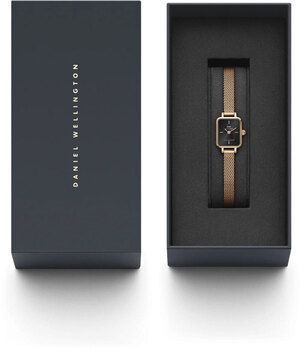 Годинник Daniel Wellington Quadro Mini Melrose Rose Gold Onyx DW00100647 375782 фото