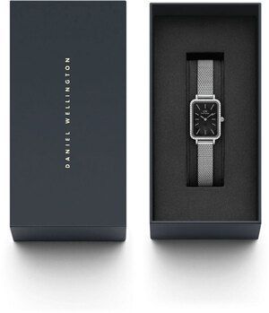 Годинник Daniel Wellington Quadro Lumine Bezel Sterling Black MOP DW00100667 375804 фото