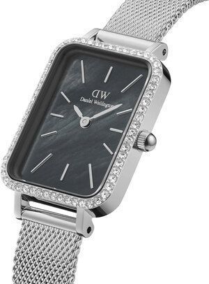 Годинник Daniel Wellington Quadro Lumine Bezel Sterling Black MOP DW00100667 375804 фото