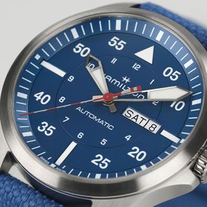 Годинник Hamilton Khaki Aviation Pilot Day Date Auto Air-Glaciers Edition H64655941 + ремінець 580653 фото