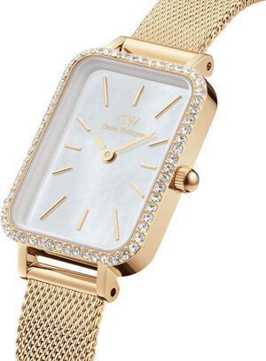 Годинник Daniel Wellington Quadro Lumine Bezel Evergold MOP DW00100668 375810 фото
