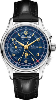 Часы Atlantic Worldmaster 1888 Automatic Moonphase Chronograph Limited Edition 52851.41.55G 571253 фото