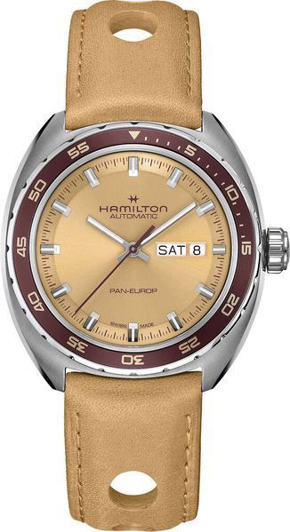 Часы Hamilton American Classic Pan Europ Day Date Auto H35435820 + ремешок 580555 фото