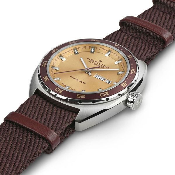 Часы Hamilton American Classic Pan Europ Day Date Auto H35435820 + ремешок 580555 фото
