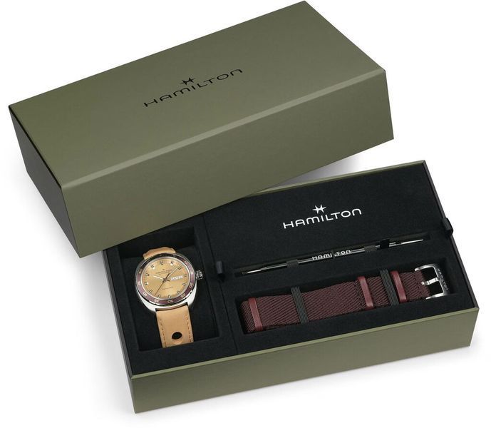 Часы Hamilton American Classic Pan Europ Day Date Auto H35435820 + ремешок 580555 фото