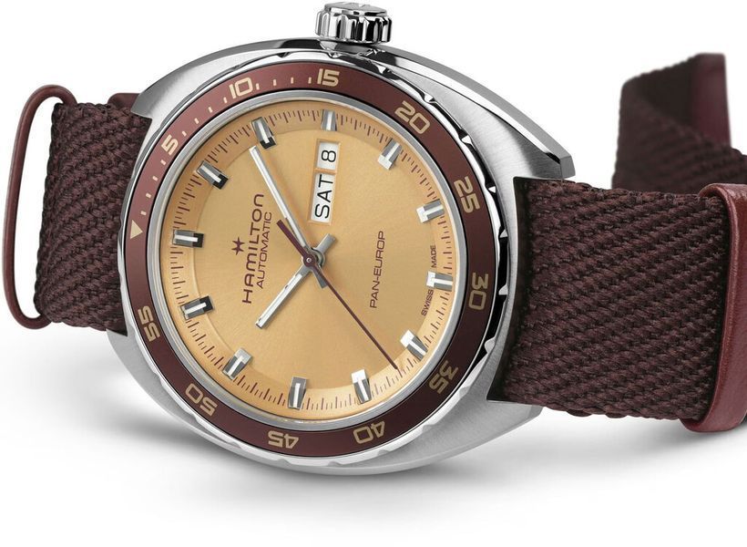 Часы Hamilton American Classic Pan Europ Day Date Auto H35435820 + ремешок 580555 фото